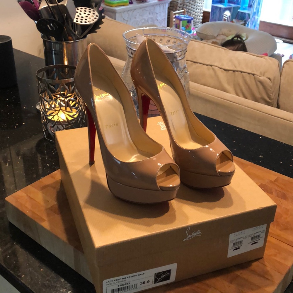 Christian Louboutin lady peep shoes